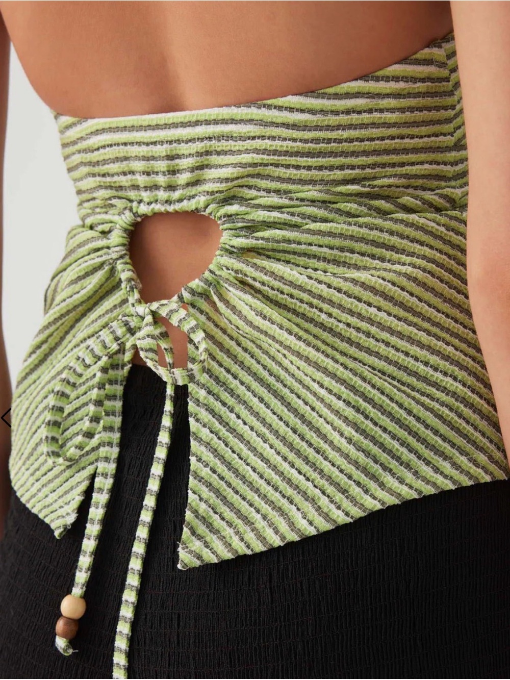 Green Striped short set